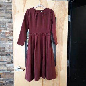 Dainty Jewells Sophisticated Silhouettes Burgundy Dress